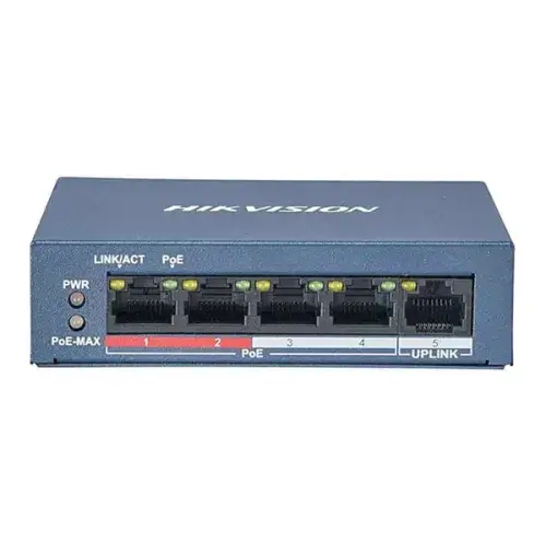 Hikvision DS-3E0105P-E/M(B) 4-Port Fast Ethernet Unmanaged POE Switch